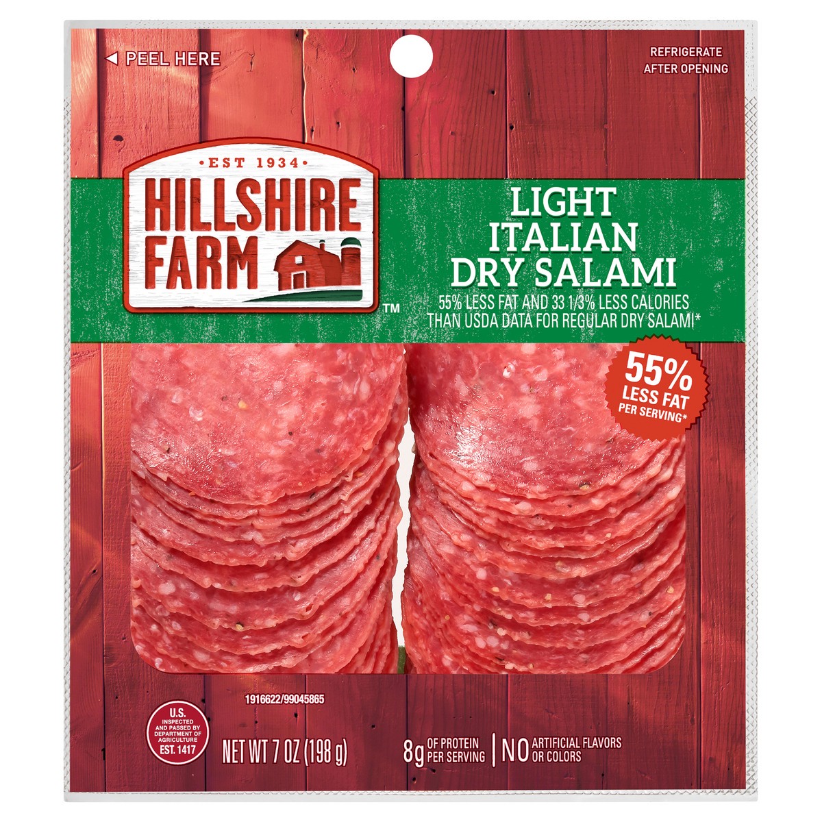 slide 3 of 7, Hillshire Farm Lunchmeat, Light Italian Dry Salami, 7 oz., 198.45 g