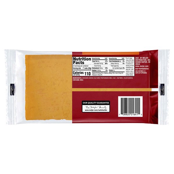 slide 4 of 5, Meijer Chunk Sharp Cheddar Cheese, 32 oz