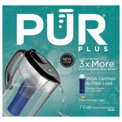 Pur Plus 7 Cup Pitcher Filtration System, Smoke