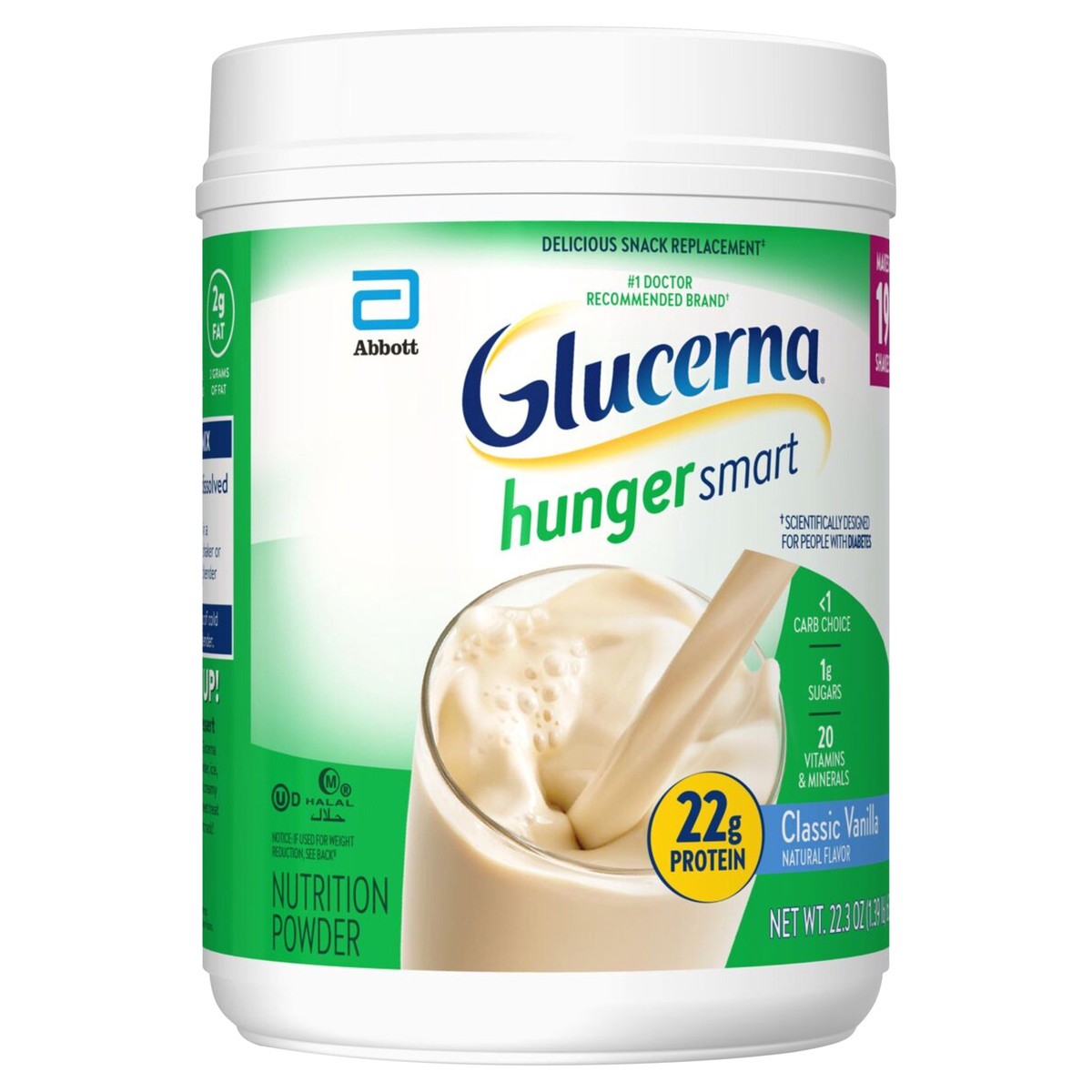 slide 3 of 5, Glucerna Hunger Smart Powder, Homemade Vanilla, 22.3 oz