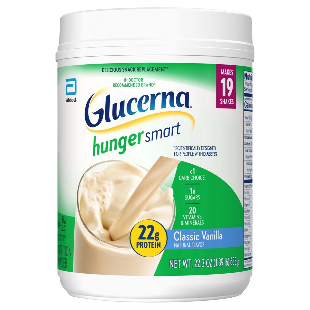 slide 5 of 5, Glucerna Hunger Smart Powder, Homemade Vanilla, 22.3 oz