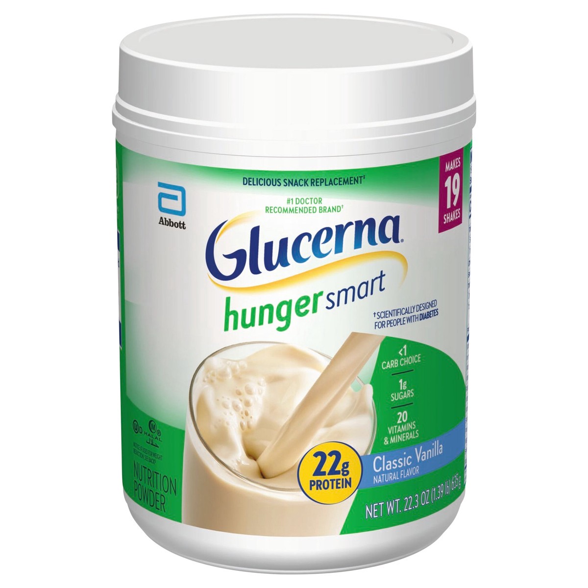 slide 1 of 5, Glucerna Hunger Smart Powder, Homemade Vanilla, 22.3 oz