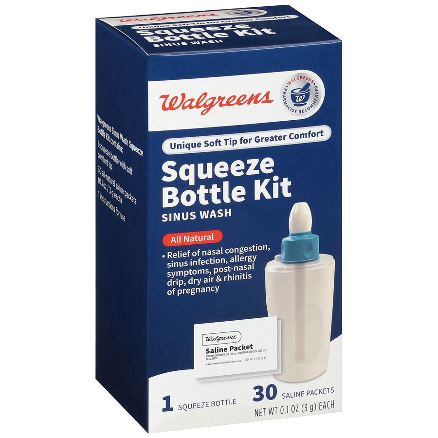 slide 5 of 5, Walgreens Squeeze Nasal Wash Kit With Refills1.0, 1 ct
