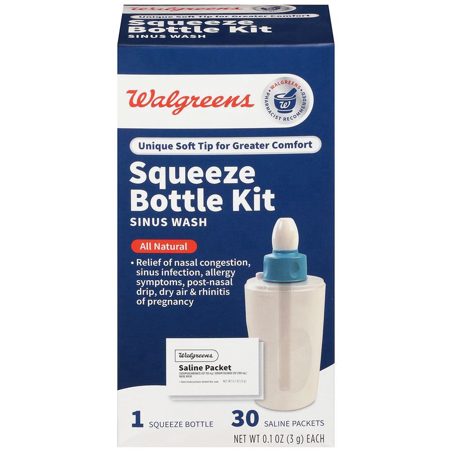 slide 1 of 5, Walgreens Squeeze Nasal Wash Kit With Refills1.0, 1 ct