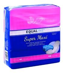 slide 1 of 1, Equaline Maxi Pad Super, 48 ct