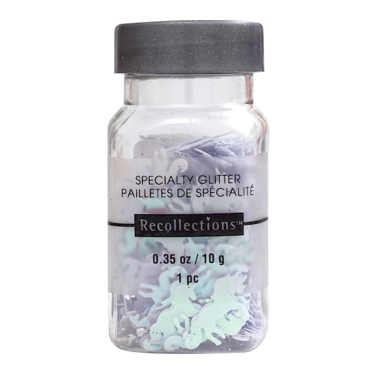 slide 1 of 3, Unicorn Shaped Glitter By Recollections, 0.35 oz
