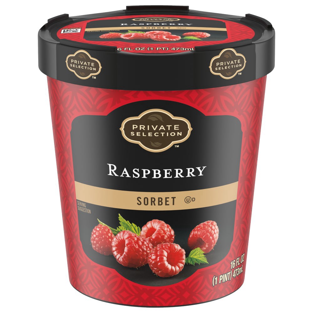 slide 1 of 5, Private Selection Raspberry Sorbet, 16 fl oz