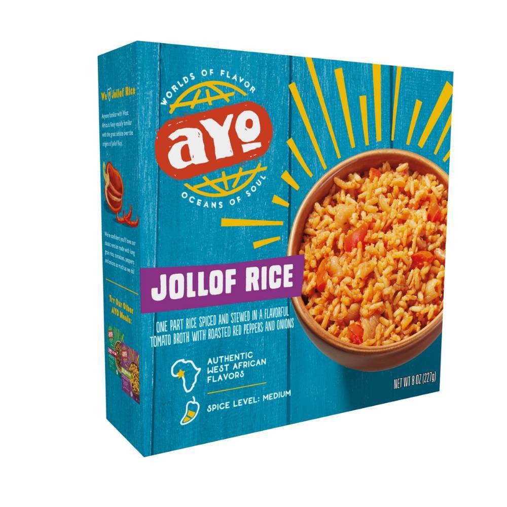 slide 1 of 3, AYO Foods Jollof Rice, 8 oz