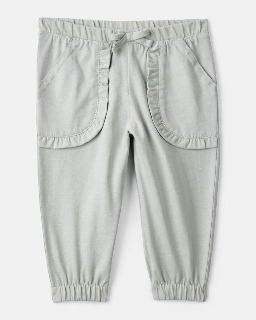 slide 3 of 4, Carter's Baby Girl 2-Piece Butterfly Bodysuit & Pant Set - Green/White White/Green 9M, 2 pc