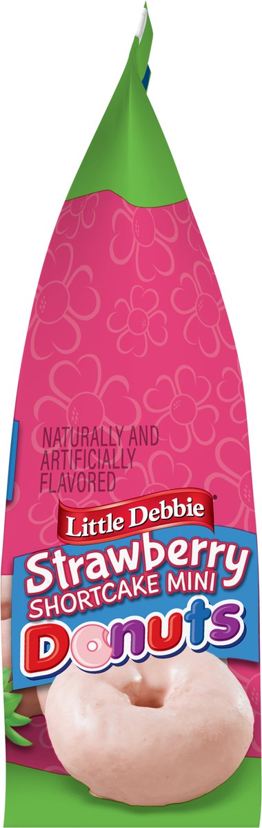 slide 10 of 14, Little Debbie Snack Cakes, Little Debbie Family Pack Strawberry Shortcake Mini Donuts (bagged), 9.68 oz