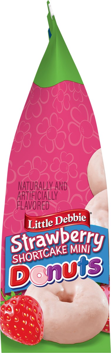 slide 7 of 14, Little Debbie Snack Cakes, Little Debbie Family Pack Strawberry Shortcake Mini Donuts (bagged), 9.68 oz