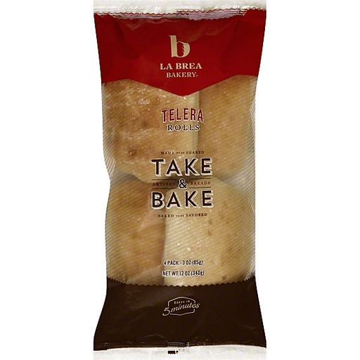 slide 3 of 3, La Brea Bakery Take & Bake Telera Rolls, 12 oz