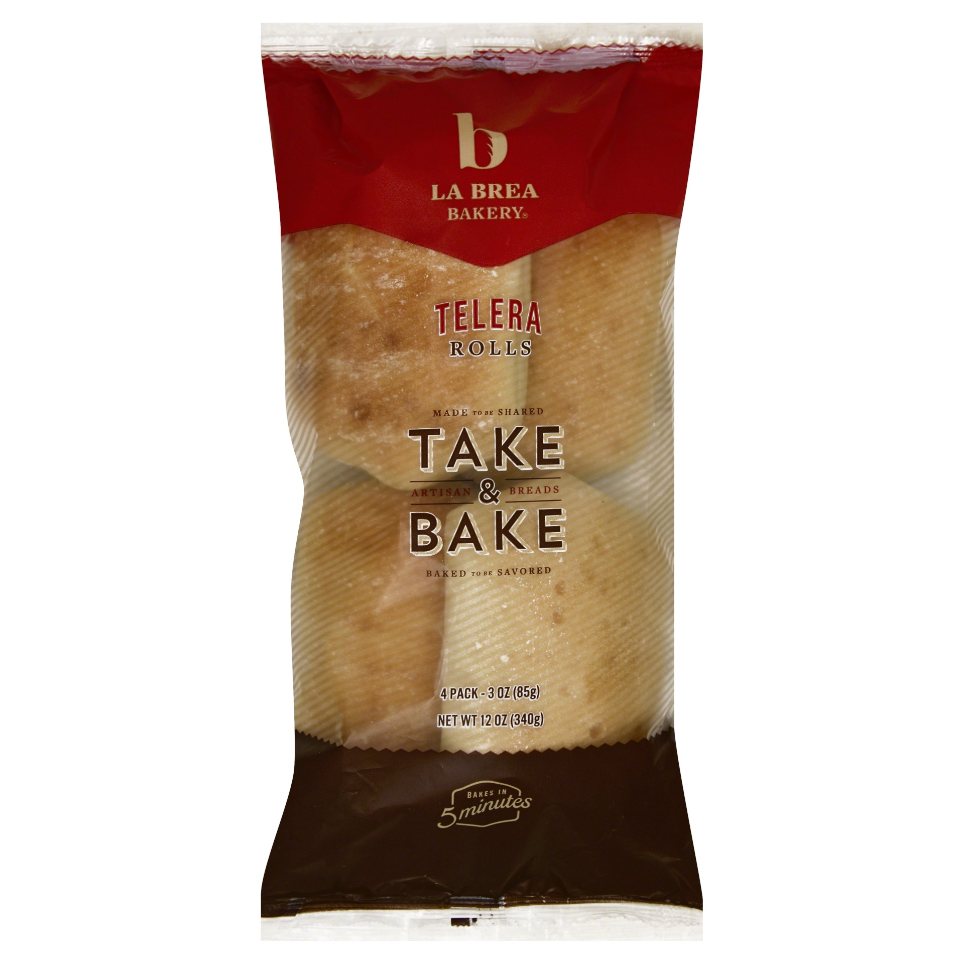 slide 1 of 3, La Brea Bakery Take & Bake Telera Rolls, 12 oz