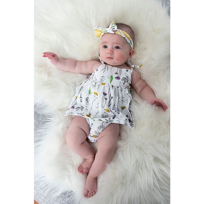 slide 6 of 7, Kidding Around Baby Girls dress romper & Headband, 1 ct