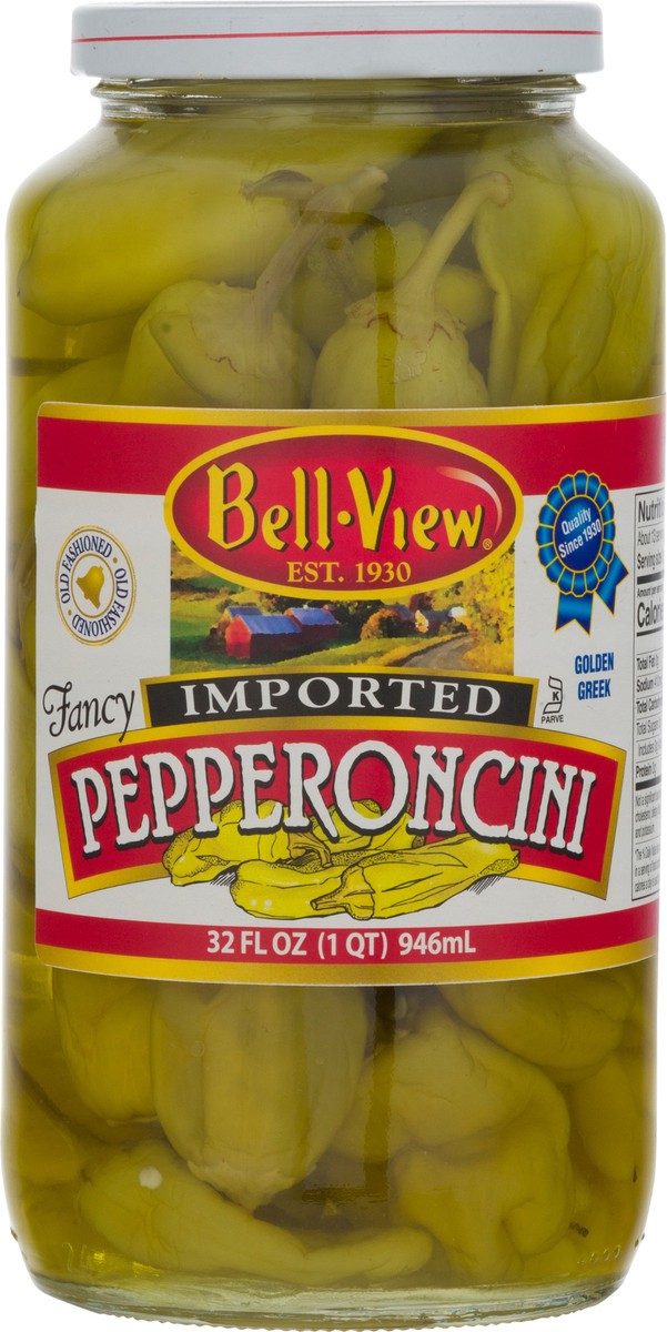 slide 1 of 2, Bell-View Golden Greek Imported Pepperoncini 32 fl oz, 32 fl oz