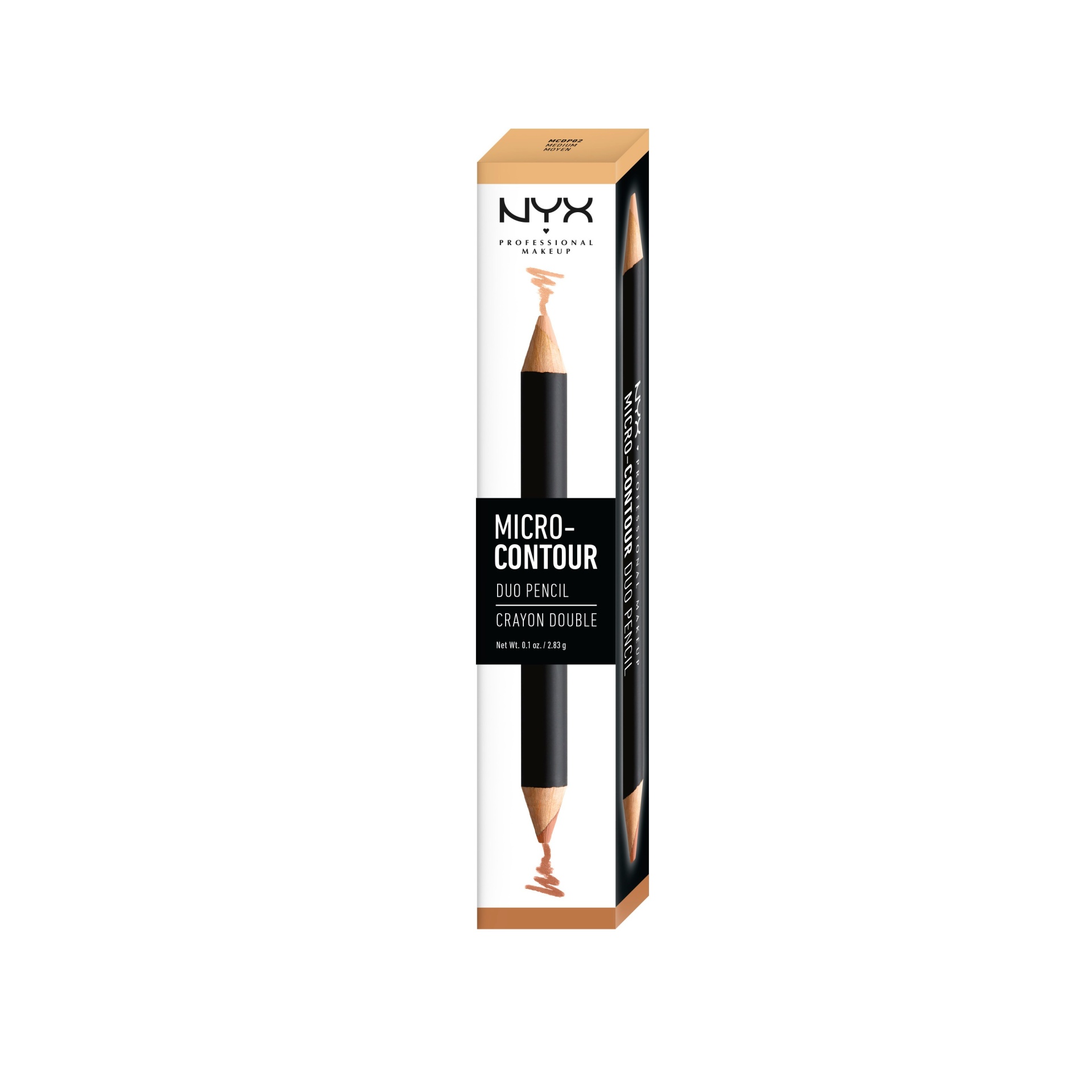 slide 1 of 1, NYX Professional Makeup Micro-Contour Duo Pencil Medium, 0.2 oz