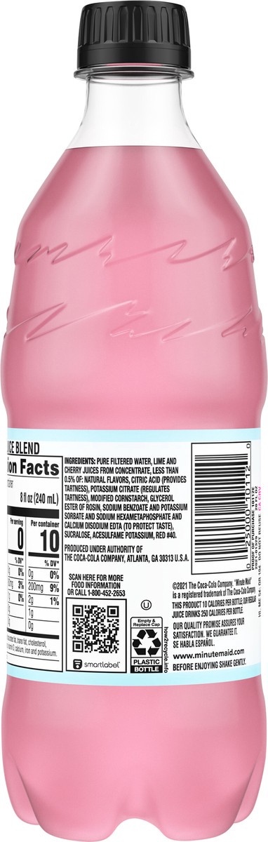 slide 6 of 7, Minute Maid Light Cherry Limeade Bottle, 20 fl oz, 20 ct