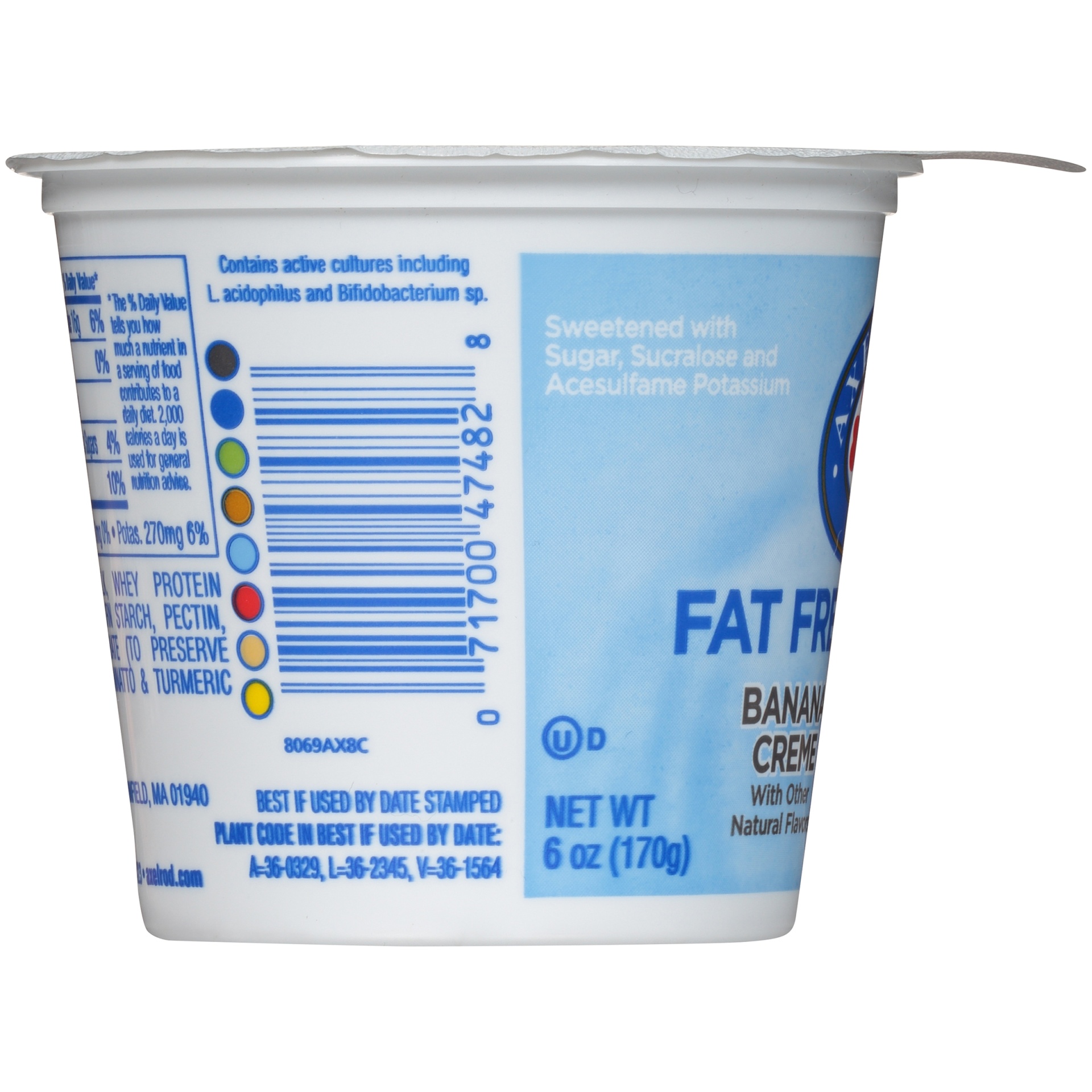 slide 4 of 7, Axelrod Fat Free Banana Creme Yogurt, 6 oz