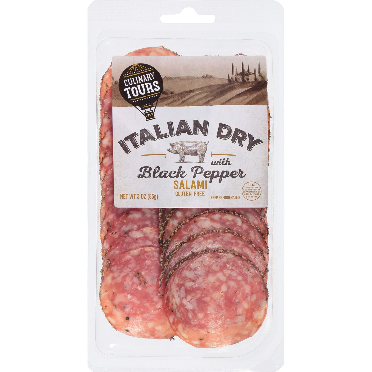 slide 7 of 15, Culinary Tours Italian Dry Salami With Black Pepper, 3 oz