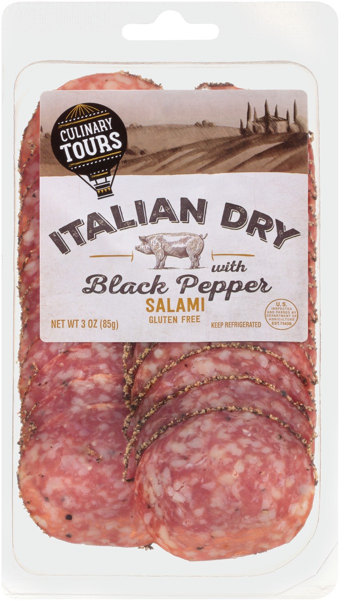 slide 13 of 15, Culinary Tours Italian Dry Salami With Black Pepper, 3 oz