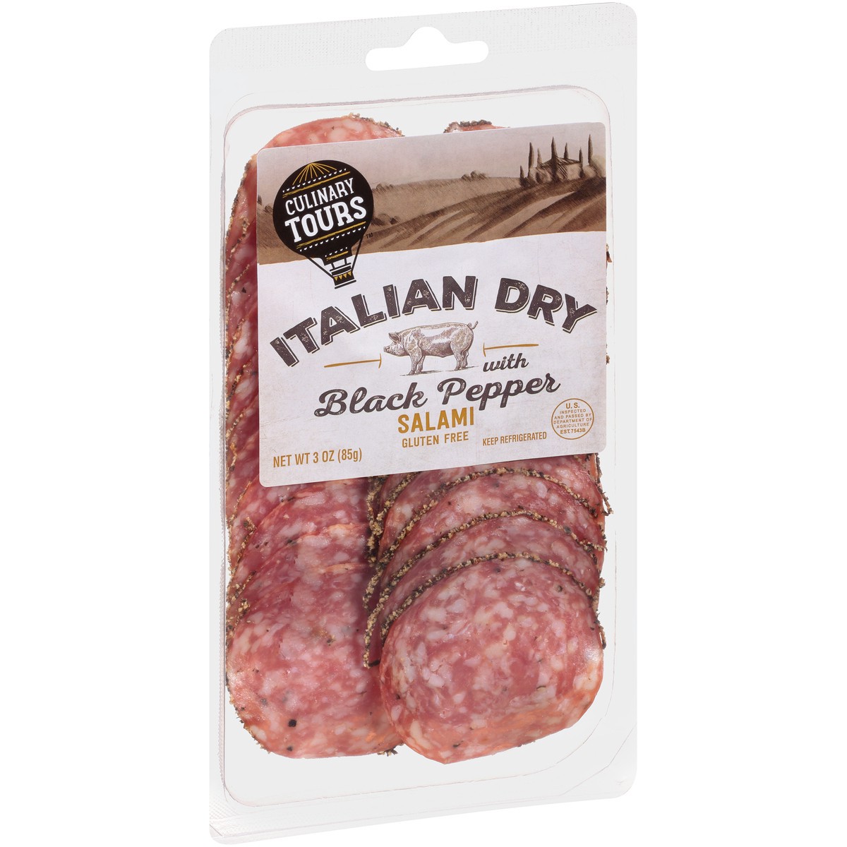 slide 6 of 15, Culinary Tours Italian Dry Salami With Black Pepper, 3 oz