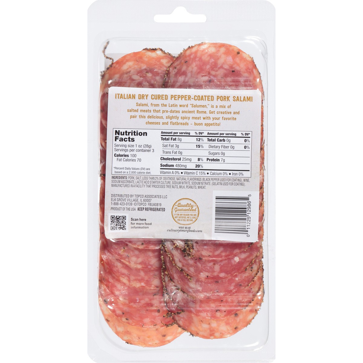 slide 4 of 15, Culinary Tours Italian Dry Salami With Black Pepper, 3 oz