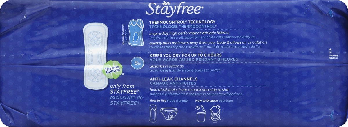 slide 6 of 8, Stayfree Pads 48 ea, 48 ct