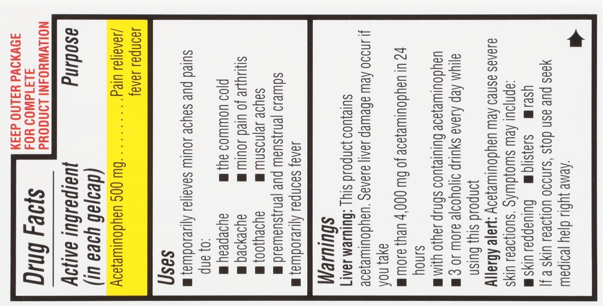 slide 3 of 9, TopCare Acetaminophen Extra Strength Gelcaps, 24 ct