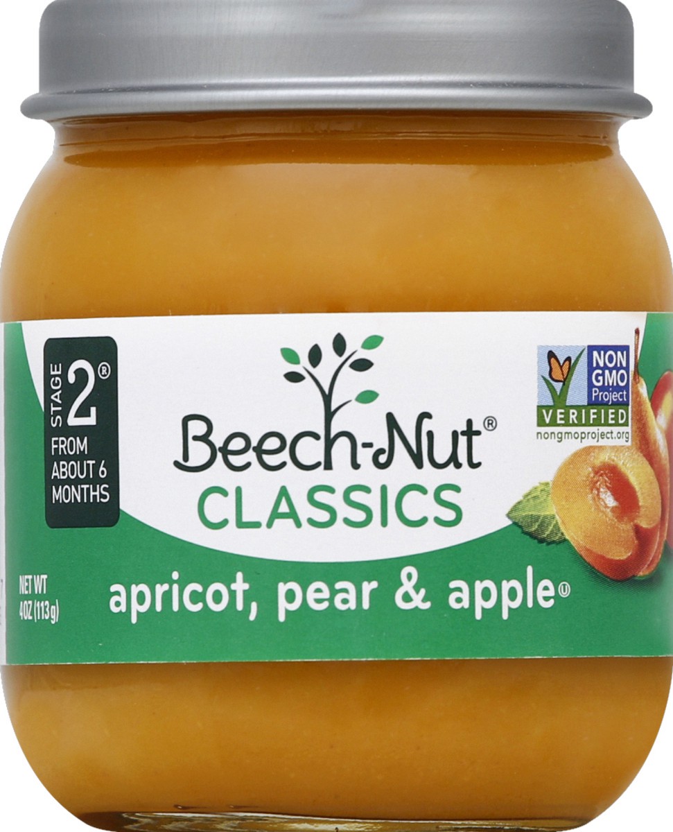 slide 4 of 6, Beech-Nut Apricot, Pear & Apple 4 oz, 4 oz