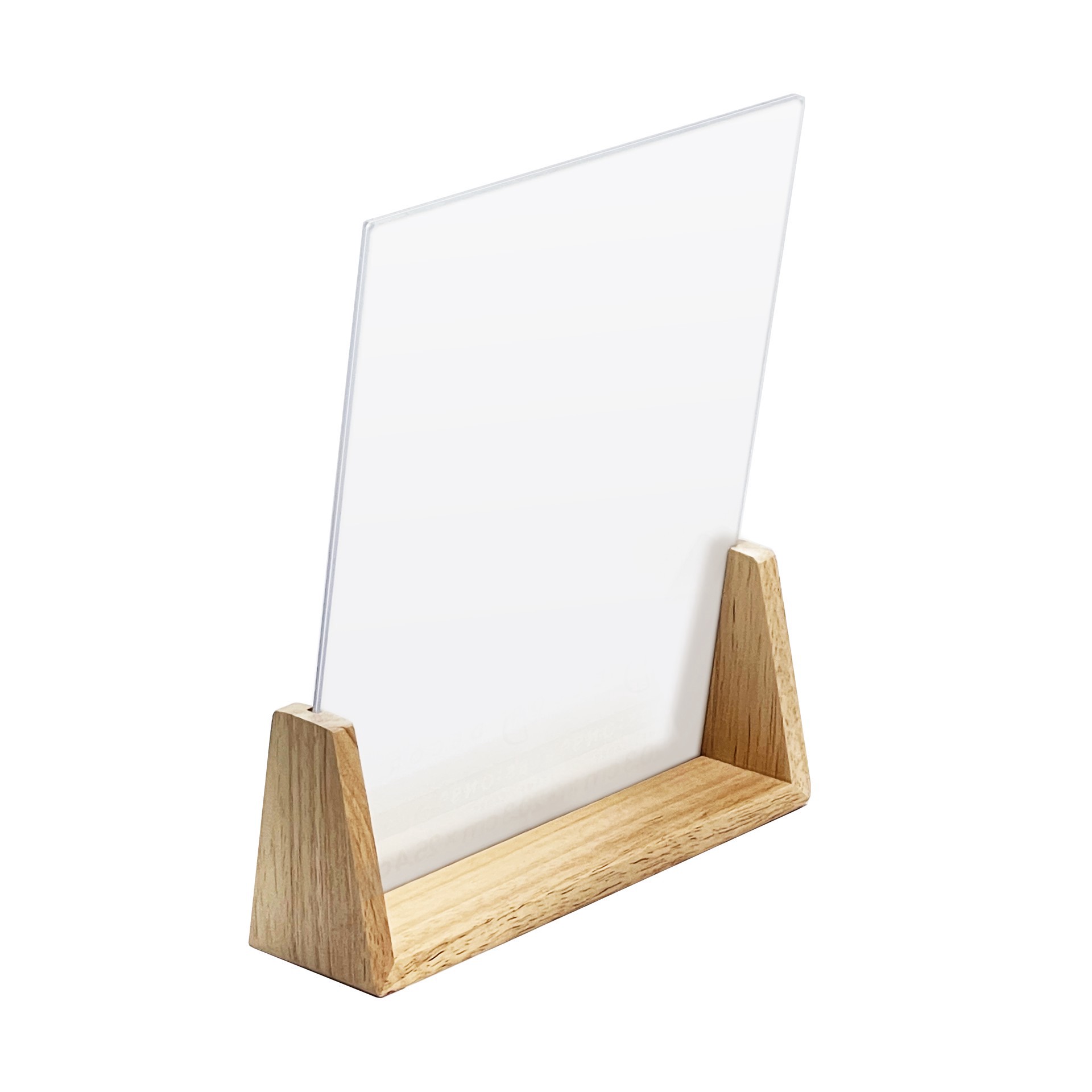 slide 3 of 6, Expressions Clear Plastic Frame With Wood Base By Studio Decor, 8 in x 10 in