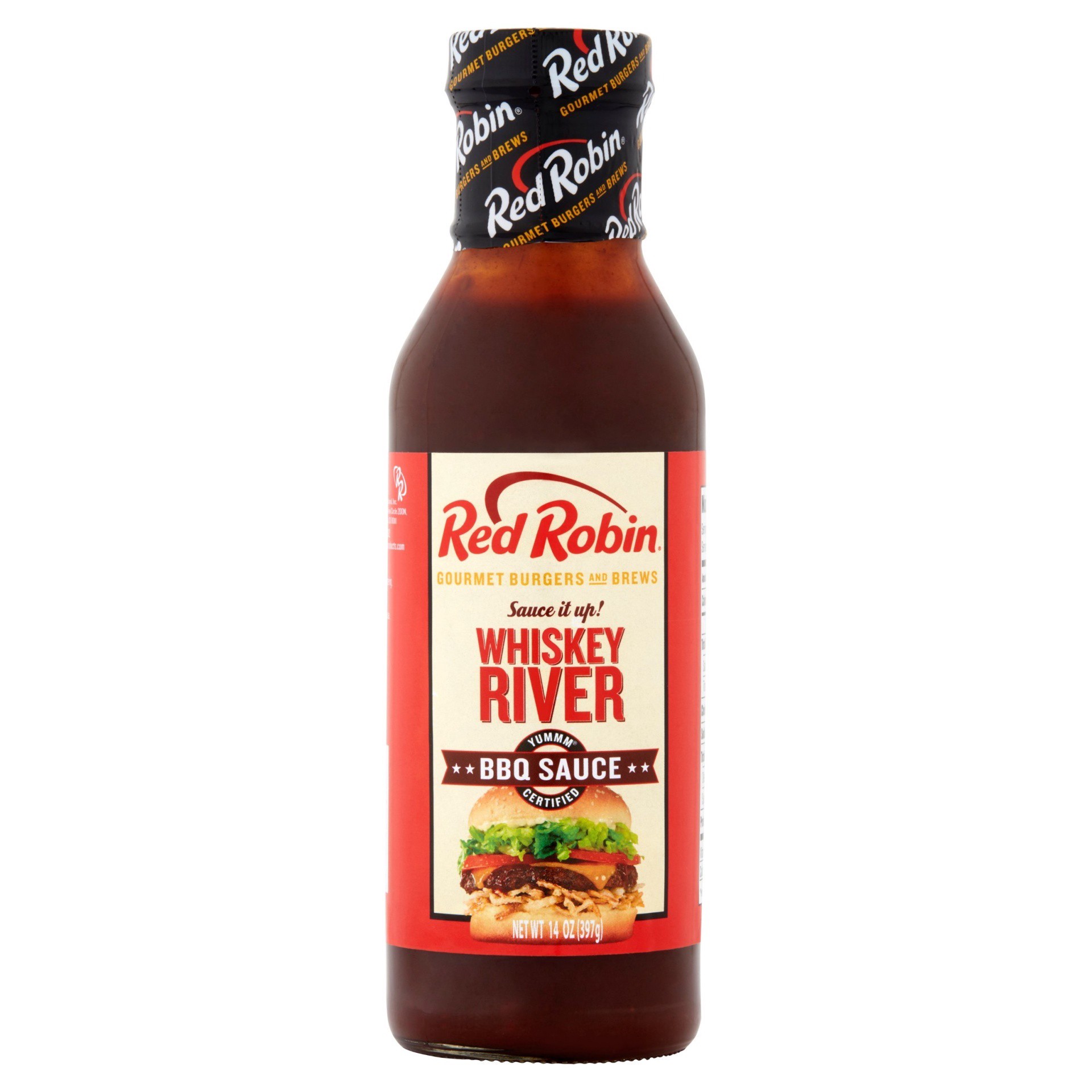 slide 1 of 1, Red Robin Whiskey River BBQ Sauce, 14 oz