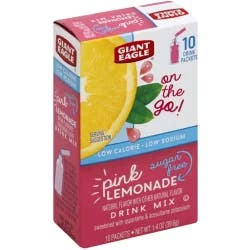 Giant Eagle Pink Lemonade Sugar Free Drink Mix - 10 oz