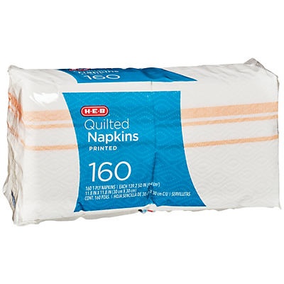 slide 1 of 1, H-E-B Quilted Napkins Print, 160 ct