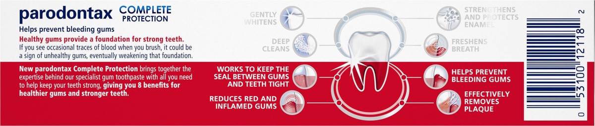 slide 5 of 9, Parodontax Complete Protection Teeth Whitening Toothpaste for Bleeding Gums, 3.4 Ounce, 3.4 oz