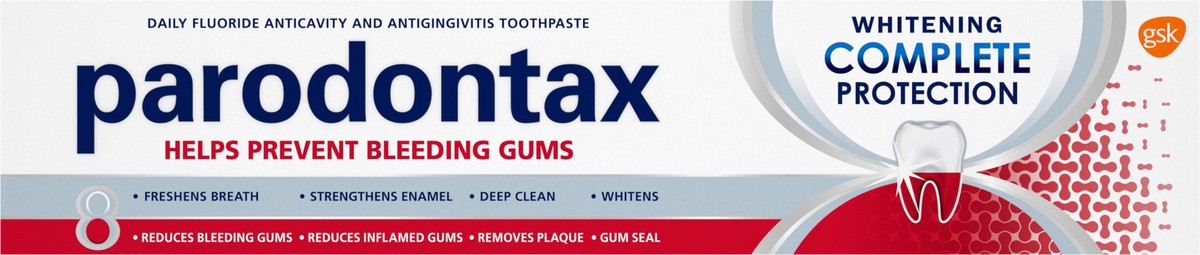 slide 3 of 9, Parodontax Complete Protection Teeth Whitening Toothpaste for Bleeding Gums, 3.4 Ounce, 3.4 oz