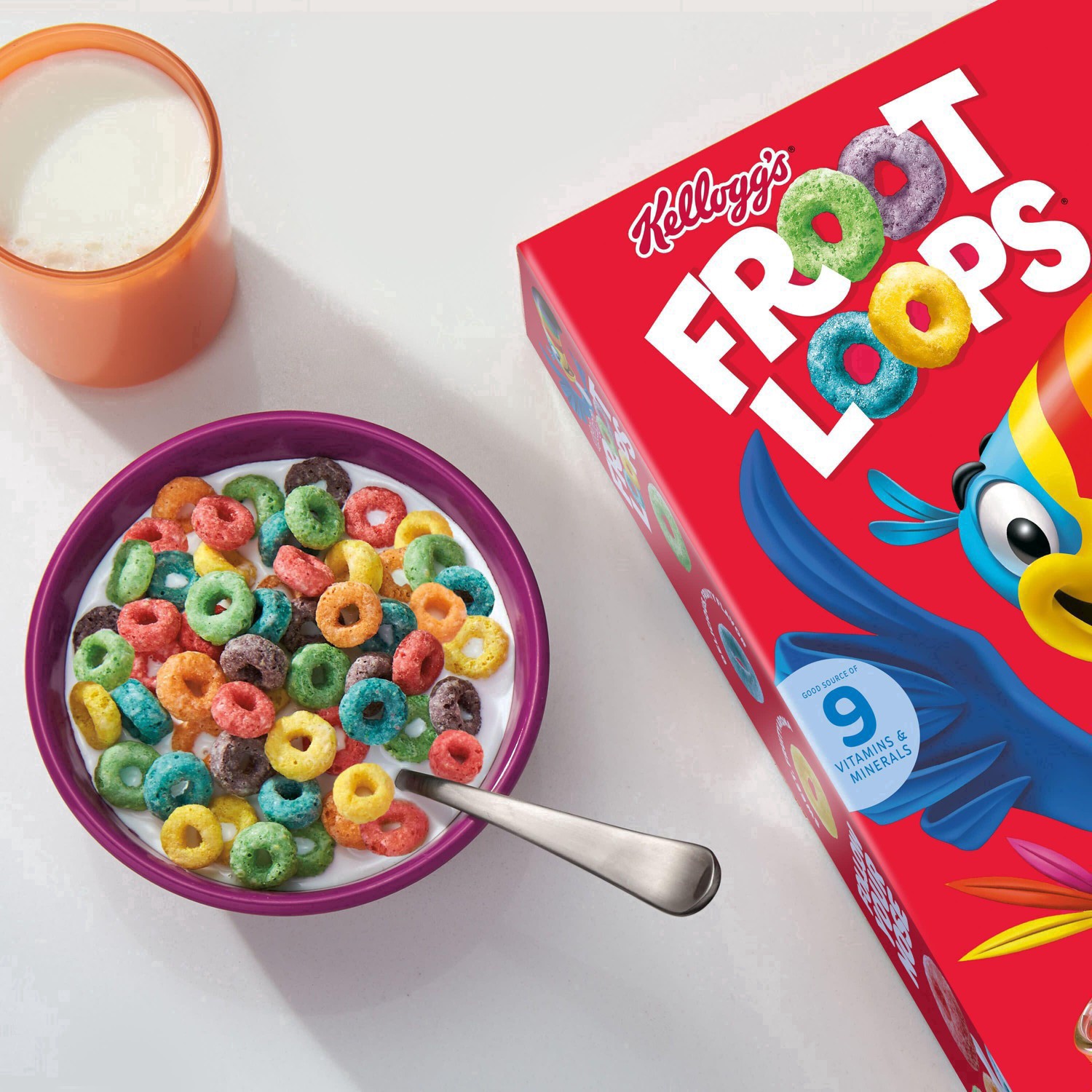 slide 20 of 31, Froot Loops Kellogg's Froot Loops Breakfast Cereal, Kids Cereal, Family Breakfast, Family Size, Original, 18.4oz Box, 1 Box, 18.4 oz