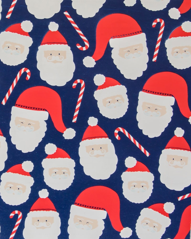 slide 1 of 1, Holiday Home Santa Canes Gift Wrap, 40 in