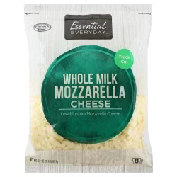 Essential Everyday Whole Milk Mozzarella Cheese, Thick Cut, 32 oz