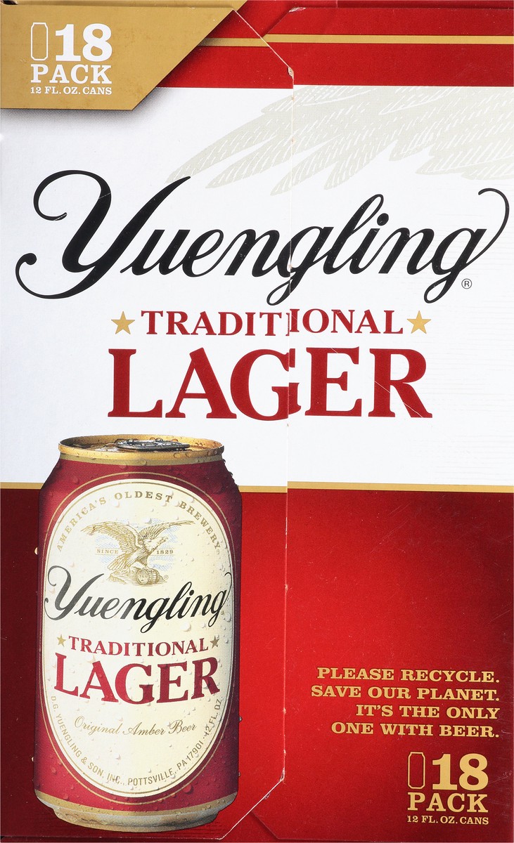 slide 6 of 12, Yuengling Traditional Lager Original Amber Beer 18 - 12 fl oz Cans, 18 ct; 12 oz