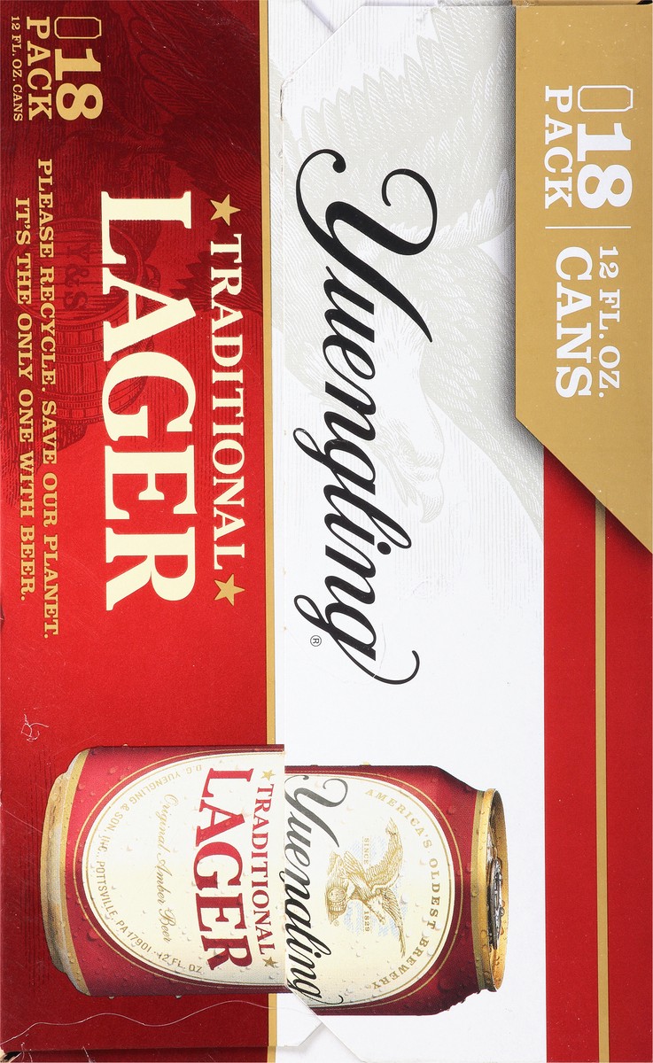 slide 12 of 12, Yuengling Traditional Lager Original Amber Beer 18 - 12 fl oz Cans, 18 ct; 12 oz