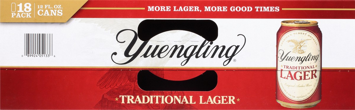 slide 7 of 12, Yuengling Traditional Lager Original Amber Beer 18 - 12 fl oz Cans, 18 ct; 12 oz