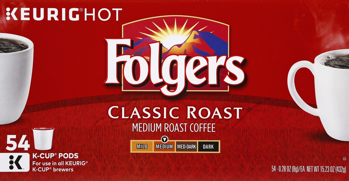 slide 1 of 6, Folgers Coffee - 54 ct, 54 ct