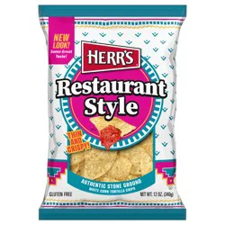 Herr's Restaurant Style White Corn Tortilla Chips 12 oz