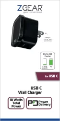 Zgear USB-C Wall Charger - Black