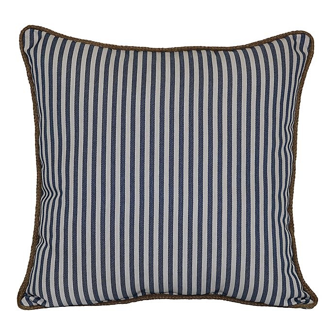 slide 1 of 3, Bee & Willow Home Runway Stripe Braided Square Indoor/Outdoor Throw Pillow - Blue, 1 ct