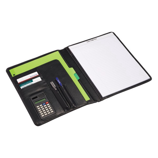 slide 2 of 2, Samsonite Vinyl Bi-Fold Writing Pad - Black, 1 ct