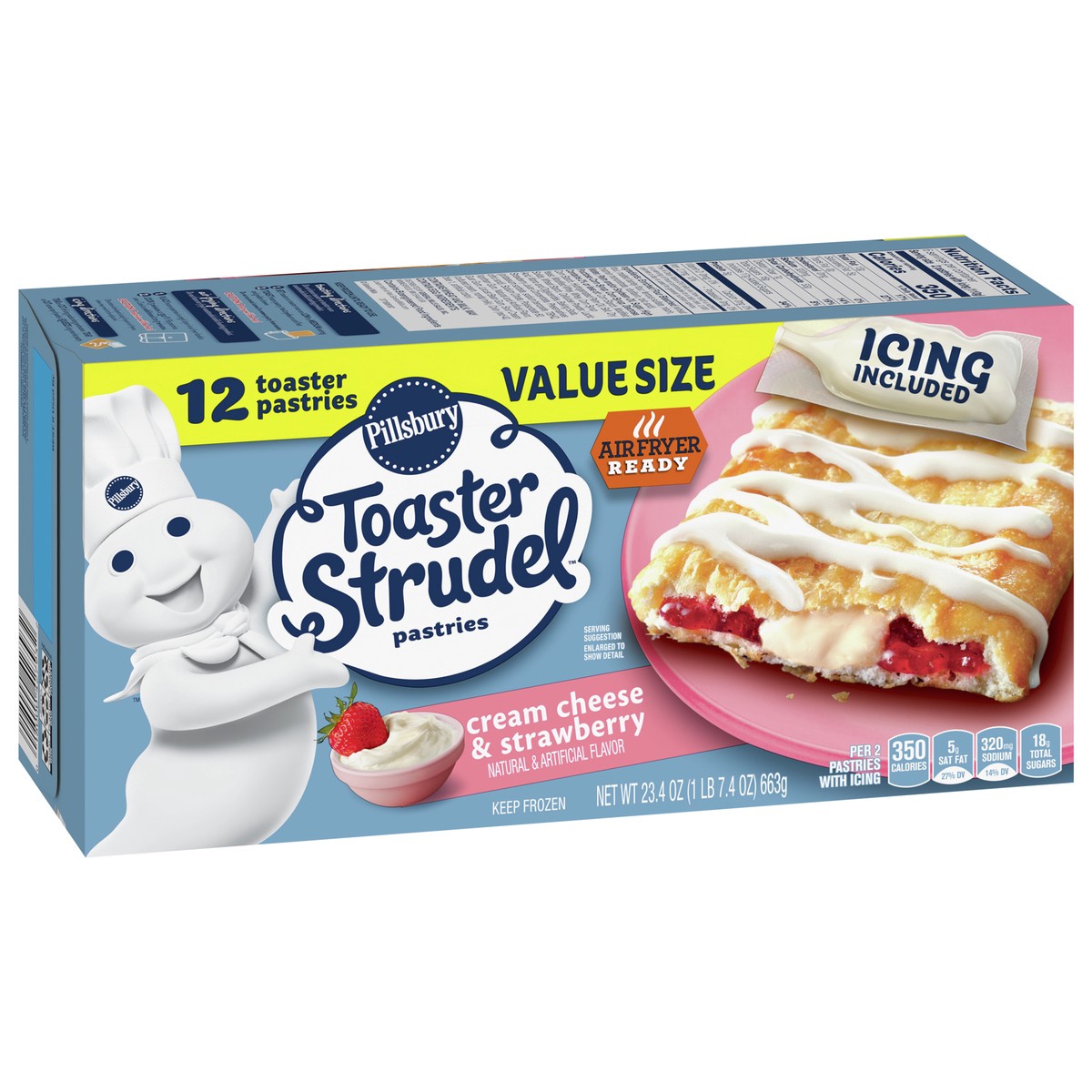 slide 6 of 8, Toaster Strudel Pastries, Cream Cheese & Strawberry, 12 ct, 23.4 oz