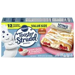 Toaster Strudel Pastries, Cream Cheese & Strawberry, 12 ct
