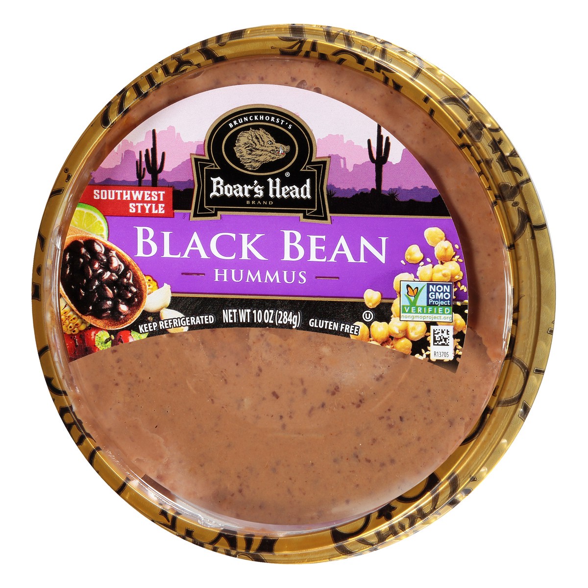 slide 5 of 9, Boar's Head Southwestern Style Black Bean Hummus, 10 oz