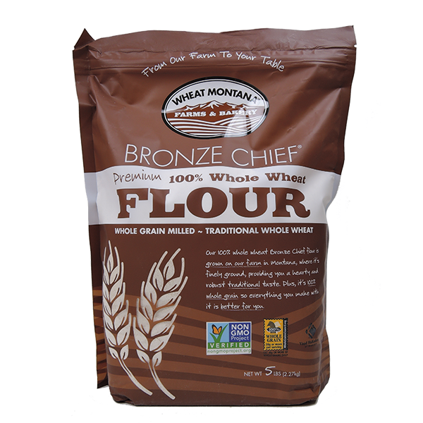 slide 1 of 1, Wheat Montana Bronze Chief 100% Whole Wheat Flour, 5 lb